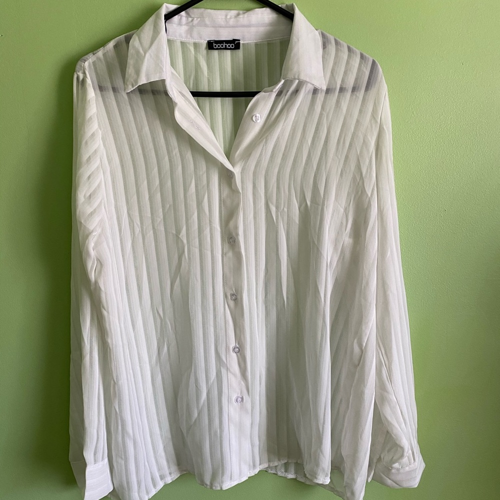 Sheer White Blouse